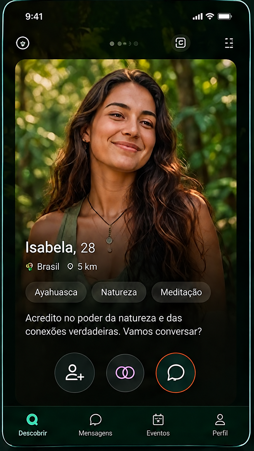 Tela de descoberta de pessoas